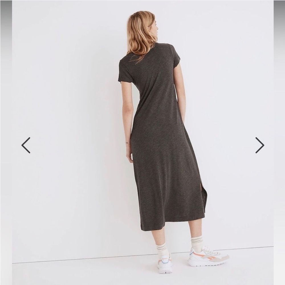 Madewell Relaxed Midi Tee Dress in Grey Size M - Picture 2 of 5